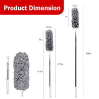 Microfiber Duster with Extendable Telescopic Handle and Bendable Head for Household Cleaning
