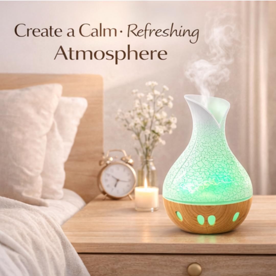 Lakshiv Aroma Diffuser Humidifier for Room & Home with LED Light | Ultrasonic Cool Mist Air Humidifier for Bedroom |… - image