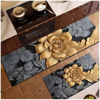 Lakshiv Enterprise 2 Pcs Kitchen Mats for Floor | Anti Slip Waterproof Memory Foam Kitchen Rugs | So