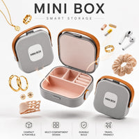 Lakshiv Travel Jewelry Organizer for Women with Mirror, Portable Jewelry Box, Compact Jewelry Storag