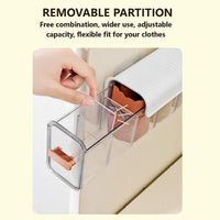 Lakshiv 6 Cell Wall Mounted Wardrobe Storage Box with Switchable Compartments & Slide-Out Drawer | S