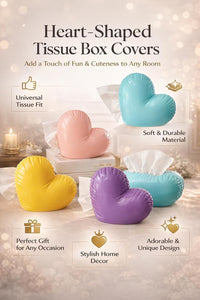 Heart Shaped Tissue Box Tissue Dispenser for Living Room, Office Desk & Bedroom, Decorative Tissue B