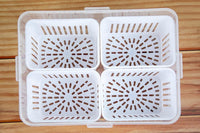 Lakshiv Enterprise Vegetable Storage Container with Removable Inner Baskets and Lid for Refrigerator