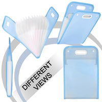Expandable File Folder with 13 Pockets, Button Closure and Handle – Transparent Document Organizer f