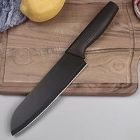 Lakshiv Enterprise Kitchen Knife Set with Chef Knife, Cleaver Knife and Utility Knife – Black Blades