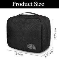 Electronics Accessories Organiser Bag – Travel Storage Case with Adjustable Padded Dividers, Multipl