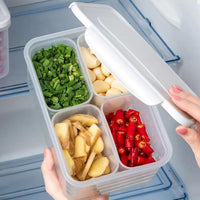 Lakshiv Enterprise Vegetable Storage Container with Removable Inner Baskets and Lid for Refrigerator