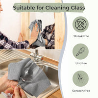 Lakshiv Enterprise Microfiber Cleaning Cloth Roll | Reusable Tear-Off Cleaning Towels Roll for Kitch