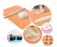 Silicone Baking Mat with Measurement Markings, Rectangular Non-Slip Dough Rolling Mat