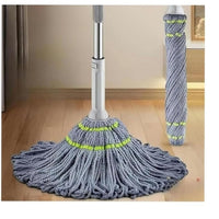 Lakshiv Telescopic Spin Mop with Microfiber Round Mop Head, Twist Wring Mechanism, Adjustable Handle