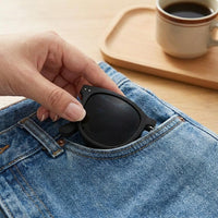 Lakshiv Enterprise Folding Sunglasses Black - Compact Portable UV400 Protection Foldable Sunglasses 