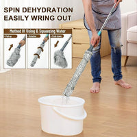 Lakshiv Telescopic Spin Mop with Microfiber Round Mop Head, Twist Wring Mechanism, Adjustable Handle