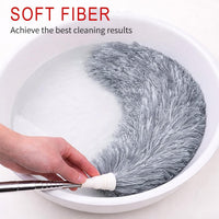 Microfiber Duster with Extendable Telescopic Handle and Bendable Head for Household Cleaning
