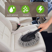 Car Interior Microfiber Duster Brush with Handle for Dashboard Seats Air Vents