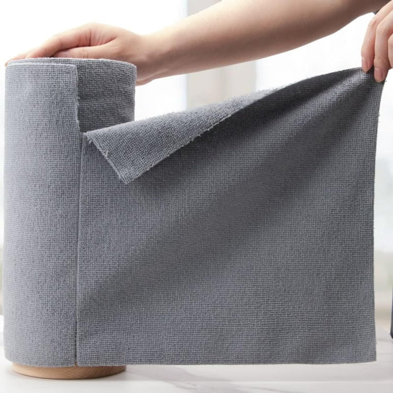 Lakshiv Enterprise Microfiber Cleaning Cloth Roll | Reusable Tear-Off Cleaning Towels Roll for Kitchen Sink, Dishes, Glassware, Home and Car Surfaces
