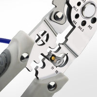 Wire Stripping and Crimping Tool with Multi-Function Cutting, Shear, Clamp, Screw Removal and Rubber