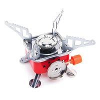 Lakshiv Portable Camping Gas Stove with Piezo Ignition, Folding Metal Support Arms, Compact Outdoor 