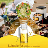 Lakshiv Enterprise Oil Dispenser Bottle with Handle, Gravity Lid Pouring Design, Glass Oil Bottle fo