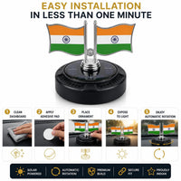 Lakshiv Enterprise Solar Powered Car Dashboard Decoration Items Car Air Freshener Diffuser Tricolor 