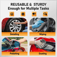 Lakshiv Enterprise Microfiber Cleaning Cloth Roll | Reusable Tear-Off Cleaning Towels Roll for Kitch