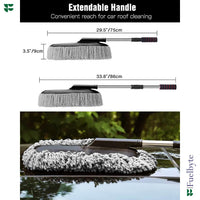 Car Duster with Extendable Handle, Microfiber Cleaning Head for Car Exterior Surface