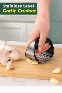 Garlic Crusher Stainless Steel Press Rocker Design Easy Hand Operation for Garlic Mincing