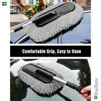 Car Duster with Extendable Handle, Microfiber Cleaning Head for Car Exterior Surface