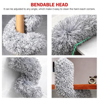Microfiber Duster with Extendable Telescopic Handle and Bendable Head for Household Cleaning