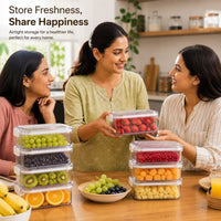 LAKSHIV Airtight Plastic Storage Containers Set for Kitchen & Pantry | Leak-Proof Fridge Storage Box