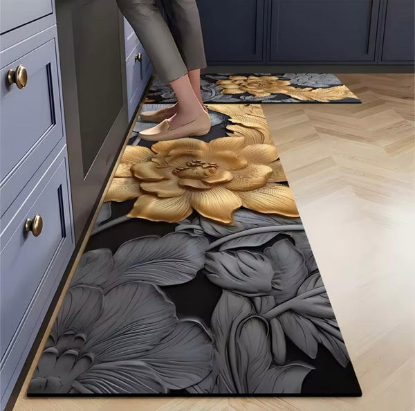 Lakshiv Enterprise 2 Pcs Kitchen Mats for Floor | Anti Slip Waterproof Memory Foam Kitchen Rugs | Soft Absorbent Rubber Mats…