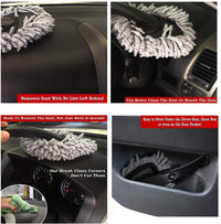 Car Interior Microfiber Duster Brush with Handle for Dashboard Seats Air Vents