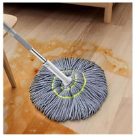 Lakshiv Telescopic Spin Mop with Microfiber Round Mop Head, Twist Wring Mechanism, Adjustable Handle