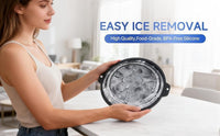 Face Ice Bath Bowl for Skincare | Foldable Silicone Ice Face Soak Bowl with Lid | Round Ice Bath Con