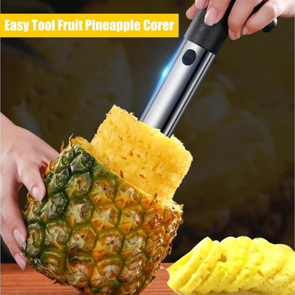 Lakshiv Pineapple Corer Slicer | Stainless Steel Tool | with T-Handle for Fast Fruit Peeling and Coring Kitchen Gadget - imag