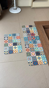 Lakshiv Enterprise 2 Pcs Kitchen Mats for Floor | Anti Slip Waterproof Memory Foam Kitchen Rugs | So