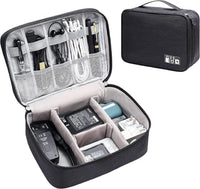 Electronics Accessories Organiser Bag – Travel Storage Case with Adjustable Padded Dividers, Multipl