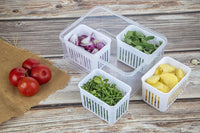 Lakshiv Enterprise Vegetable Storage Container with Removable Inner Baskets and Lid for Refrigerator