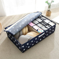 Lakshiv Enterprise Underwear Organizer Box with Lid for Bras and Clothes Storage – Foldable 13 Grid 