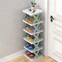 Lakshiv Enterprise 6 Layer Shoe Rack Organizer for Home, Multi-Layer Stackable Plastic Shoe Storage 