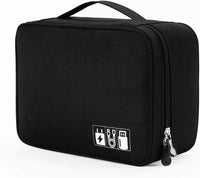 Electronics Accessories Organiser Bag – Travel Storage Case with Adjustable Padded Dividers, Multipl