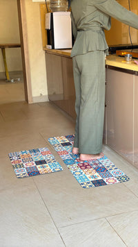 Lakshiv Enterprise 2 Pcs Kitchen Mats for Floor | Anti Slip Waterproof Memory Foam Kitchen Rugs | So