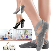 LAKSHIV Yoga Grip Socks for Women with Anti-Slip Sole & Cross Strap Design | Non-Slip Socks for Yoga