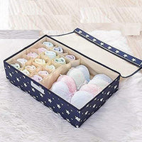 Lakshiv Enterprise Underwear Organizer Box with Lid for Bras and Clothes Storage – Foldable 13 Grid 