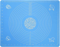 Silicone Baking Mat with Measurement Markings, Rectangular Non-Slip Dough Rolling Mat